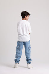 Side Pockets Slim Light Jeans